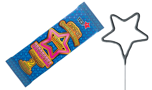  Бенгальские свечи фигурные 2 шт "Звездочка"  в Озерске